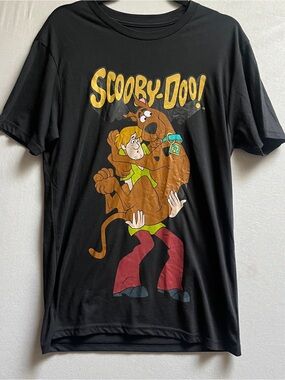 Scooby-Doo & Shaggy Retro Graphic Tee Black T-Shirt Men's Size S